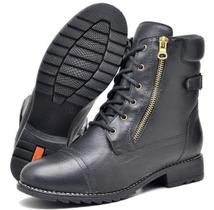 Bota Feminina Coturno Couro Bota Feminina Coturno Couro