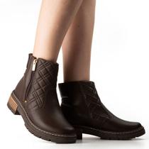 Bota Feminina Coturno Dakota De Zíper Salto Grosso G8061