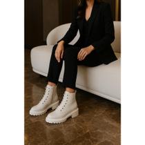 Bota Feminina Coturno HELENA COURO LEATHER