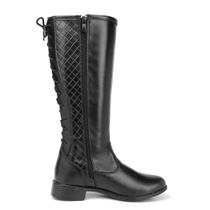 Bota Feminina Coturno Montaria Cano Longo Fivela Cadarço