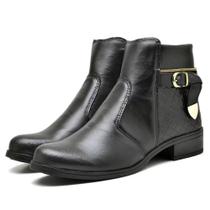 Bota Feminina Coturno Montaria Dandara Cano Baixo Com Fivela Confortável BT103 - Montaria Dandara Store P.B