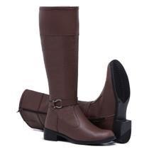 Bota Feminina Coturno Montaria Modo Inverno Cano Longo Confortável Moda Fashion Rodeio NL224