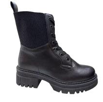 Bota Feminina Coturno Mooncity Cano Baixo 72262