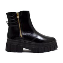 Bota Feminina Coturno Ramarim Tratorado Flatform com Zíper 23-64103 Bota Feminina Coturno Ramarim Tratorado Flatform com Zíper 23-64103