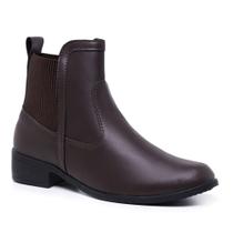 Bota Feminina Coturno Saltinho Calce Fácil Estilo Moda BT032