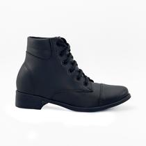 Bota Feminina Coturno Salto Baixo Cano Medio Confortável