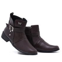 Bota Feminina Coturno Schiareli 11400 Cano Curto Macia Leve Moderna