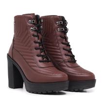 Bota Feminina Coturno Schiareli 11715 Cano Curto Macia Leve Moderna