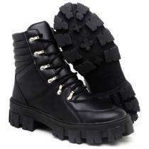 Bota Feminina Coturno Tratorado Almofadado (TH197-TH198)