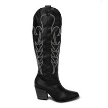 Bota Feminina Country Cano Longo Com Bordado