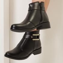 Bota Feminina Country Casual Montaria Cano Baixo Coturno Coturno Elegante Western Fivela Confortável
