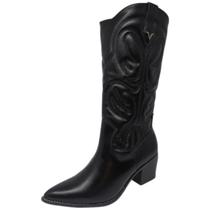 Bota Feminina Country Conforto Elegante Resistente Via Marte