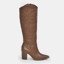 Bota Feminina Country Couro Via Marte Cano Longo Boiadeira Bota Feminina Country Couro Via Marte Cano Longo Boiadeira