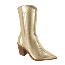 Bota Feminina Country Moleca Ana Castela Dourada 5355100 Cor:DouradoTamanho:35 Bota Feminina Country Moleca Ana Castela Dourada 5355100 Cor:DouradoTamanho:35