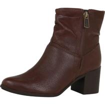 Bota Feminina Couro Cano Baixo Salto Médio Conforto Bottero Bota Feminina Couro Cano Baixo Salto Médio Conforto Bottero