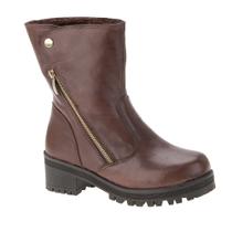 Bota Feminina Couro Cano Baixo Tratorada Coturno Forrada La Botte Bota Feminina Couro Cano Baixo Tratorada Coturno Forrada La Botte