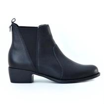Bota Feminina Couro Cano Curto 1219CC Cravo e Canela - Preto Bota Feminina Couro Cano Curto 1219CC Cravo e Canela - Preto