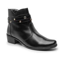 Bota Feminina Couro Cano Curto Casual Botinha Confortável Moderna Versátil Ankle Boot