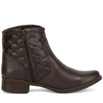 Bota Feminina Couro Cano Curto Casual Moderna Original ClaCle312