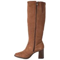Bota Feminina Couro Cano Longo Salto Medio Inverno Dakota