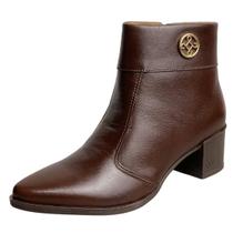 Bota Feminina Couro Confortável Resistente Cano Baixo Pegada Bota Feminina Couro Confortável Resistente Cano Baixo Pegada