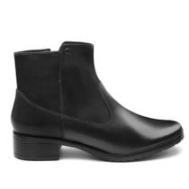 Bota Feminina Couro Elástico com Zíper Lateral Metropolitan