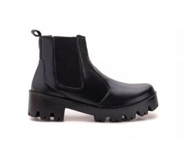 Bota Feminina Couro Floater Tratorada Chelsea Inverno