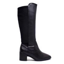 Bota Feminina Couro Legítimo Bottero Salto Bloco Panturrilha Grossa 347808