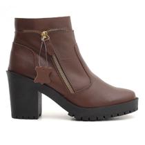 Bota Feminina Couro Legítimo Cano Curto Bota Feminina Couro Legítimo Cano Curto