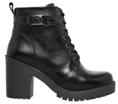 Bota Feminina Couro Legítimo Tratorada Cano Médio