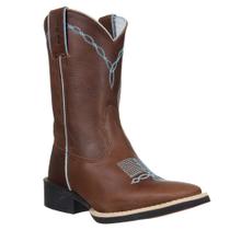 Bota Feminina Couro Marrom Bico Quadrado Cow Way 33730