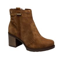 Bota Feminina Couro Medley Conforto Salto Dakota - Marrom