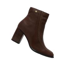 Bota feminina couro - n. - conhaque 39