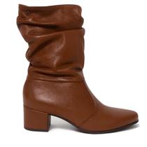 Bota Feminina Couro Pegada Cano Médio