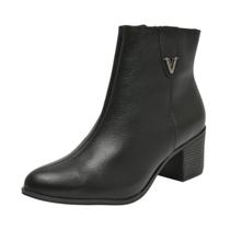 Bota Feminina Couro Salto Baixo Bloco Confortavel Via Marte Bota Feminina Couro Salto Baixo Bloco Confortavel Via Marte
