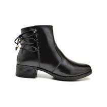 Bota Feminina Couro Salto Montaria Cano Médio Conforto