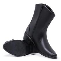 Bota Feminina Cowgirl Festa de Rodeio com Bico Fino Preto