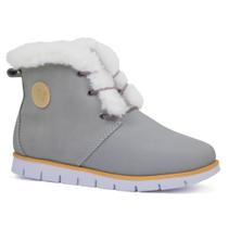Bota Feminina Cozy Cushy com pelo Forrada em lã sintética Ref.:21500 - Cinza