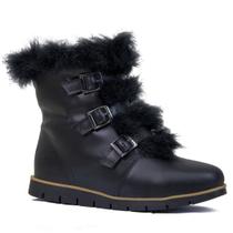 Bota Feminina Cozy Tidy Forrada em lã sintética Black Edition Ref.:21503 Bota Feminina Cozy Tidy Forrada em lã sintética Black Edition Ref.:21503