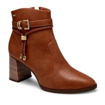 Bota Feminina DA781 Salto Grosso Fivela Dakota - Conhaque