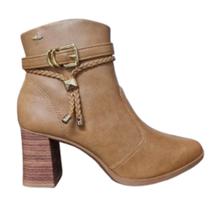 Bota Feminina DAKOTA Ankle Boot Cano Baixo Salto Bloco DA781