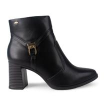 Bota feminina dakota casual salto bloco ziper conforto macia