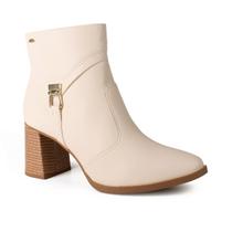 Bota feminina dakota casual salto bloco ziper conforto macia