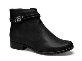 Bota feminina dakota conforto salto bloco bico fino casual