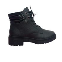 bota feminina dakota coturno em couro preta