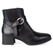 Bota Feminina Dakota Couro Tira Fivela Preta