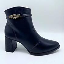 Bota Feminina Dakota D2162 Cano Curto Salto Bloco Baixo Elegante Confortável Inverno