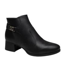 bota feminina Dakota em couro medley preta salto grosso Cor:pretotamanho:36 bota feminina Dakota em couro medley preta salto grosso Cor:pretotamanho:36