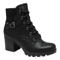 Bota Feminina Dakota G9541 Coturno Salto Alto Grosso Tratorado Cadarço
