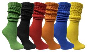 Bota feminina de algodão Slouch Socks Yacht & Smith, pacote com 6 pares Bota feminina de algodão Slouch Socks Yacht & Smith, pacote com 6 pares